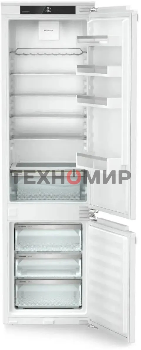 Встраиваемый холодильник Liebherr Pure, ниша 194 см, EasyFresh, МК NoFrost 3 контейнера, сенсорный дисплей Touch, door-on-door.