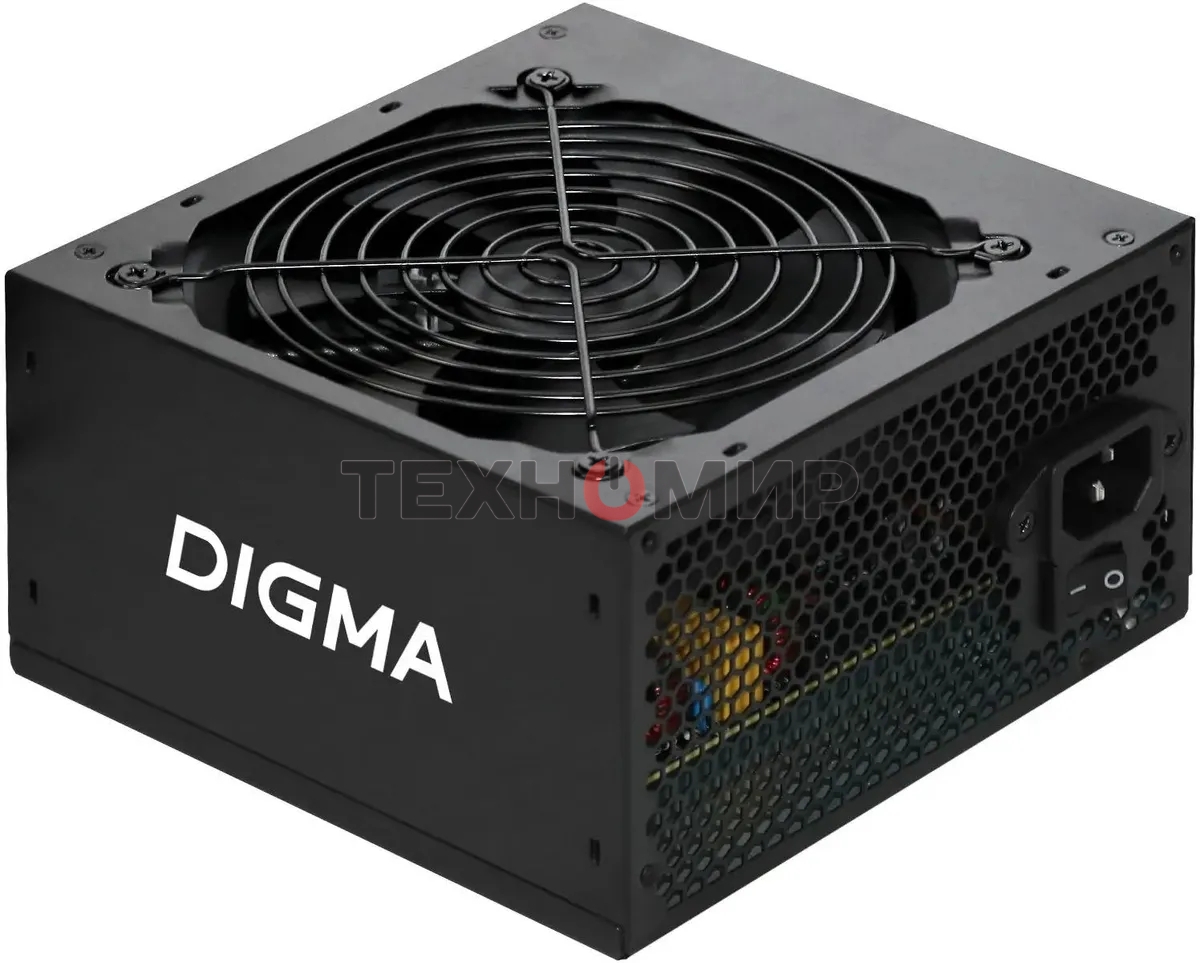 Блок питания Digma DPSU-400W-WH, 400 Вт, 80 PLUS белый, 120 мм, черный