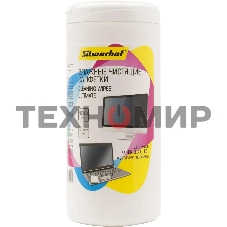 Салфетки Silwerhof Ultimate для экранов мониторов/плазменных/ЖК телевизоров/ноутбуков туба 100 шт влажных