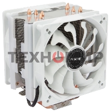 Кулер для процессора Alseye S120D-W белый, 120 мм, алюминий/медь, 1700 об/мин, 38.8 дБ, 4 pin, 135 Вт, 153 мм