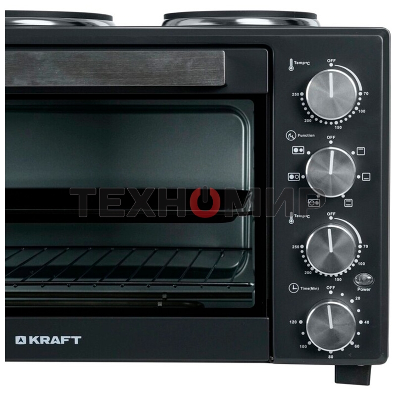 Мини-печь Kraft KFC-MOHP 380 HDGR 38 л, 1600 Вт, темно-серый