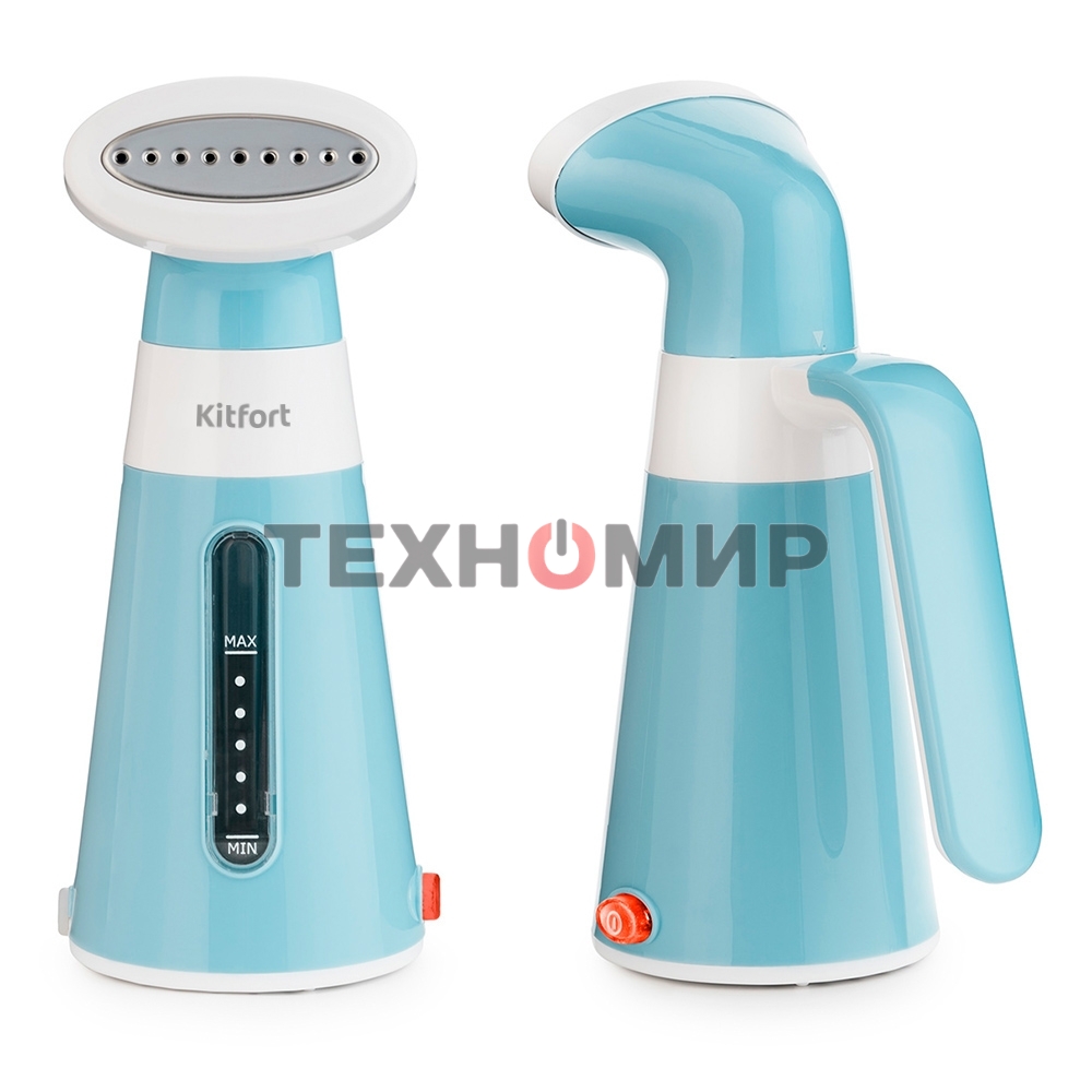 Отпариватель Kitfort КТ-928-3 бирюзовый/белый, 600 Вт, 15 г/мин, 100 мл