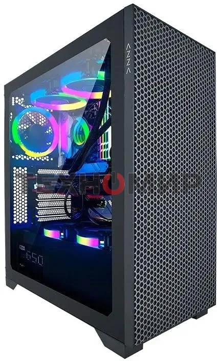 Компьютерный корпус Azza Hive черный без БП ATX 8x120мм 5x140мм 2xUSB 2.0 1xUSB 3.0 audio bott PSU