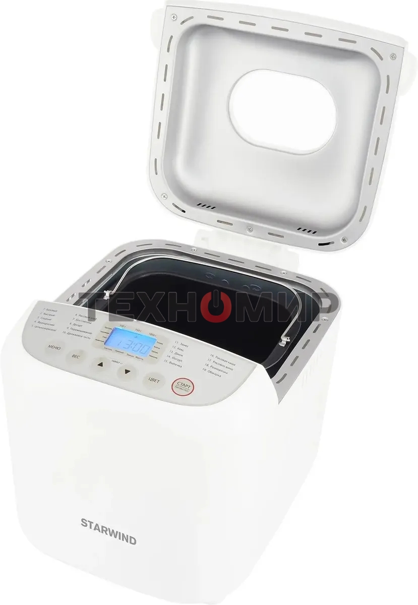 Хлебопечка Starwind SBM2085 600 Вт, белый/серебристый