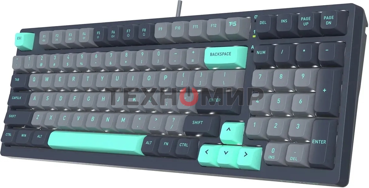 Клавиатура проводная A4Tech Fstyler FS300 механическая черный/серый USB for gamer LED (FS300 PANDA ROCK)