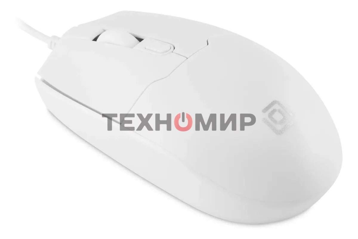 Мышь проводная Oklick 147M белый, 2000 dpi, USB, кнопки - 4