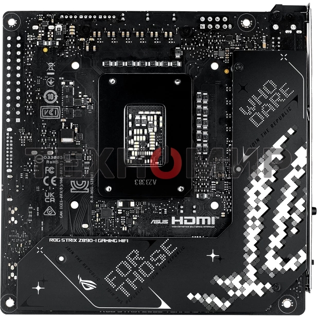 Материнская плата ASUS ROG STRIX Z890-I GAMING WIFI, LGA1851, Intel Z890, 2xDDR5, 2xSATA, 2xM.2, 1xPCI-E 5.0 x16, 1xHDMI, 2xThunderbolt 4, 1x2.5Gb LAN, 9xUSB-A, 1xUSB-C, 5.1, Mini-ITX