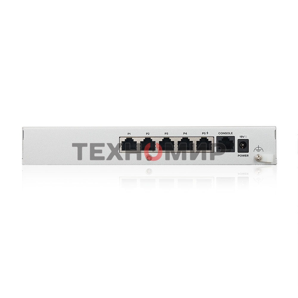 Межсетевой экран Zyxel USG FLEX 50HP, 1xRJ-45: 1G PoE+ (LAN/WAN), 4xRJ-45: 1G (LAN/WAN), 1xUSB3.0 **