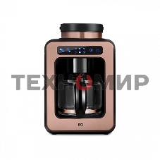 Кофеварка капельная BQ CM7000 Rose Gold-Black со встроенной кофемолкой, исп. кофе - молотый/зерновой, 0.6 л, 600 Вт.