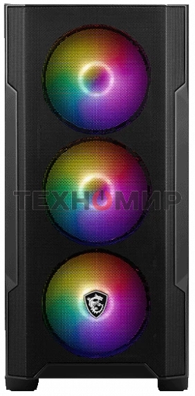 Компьютерный корпус MSI MAG FORGE M100R 1xUSB 3.0, 2xUSB 2.0, 4x120мм ARGB Fan, ARGB Control Board, Tempered Glass Window, Brown Box (932220)