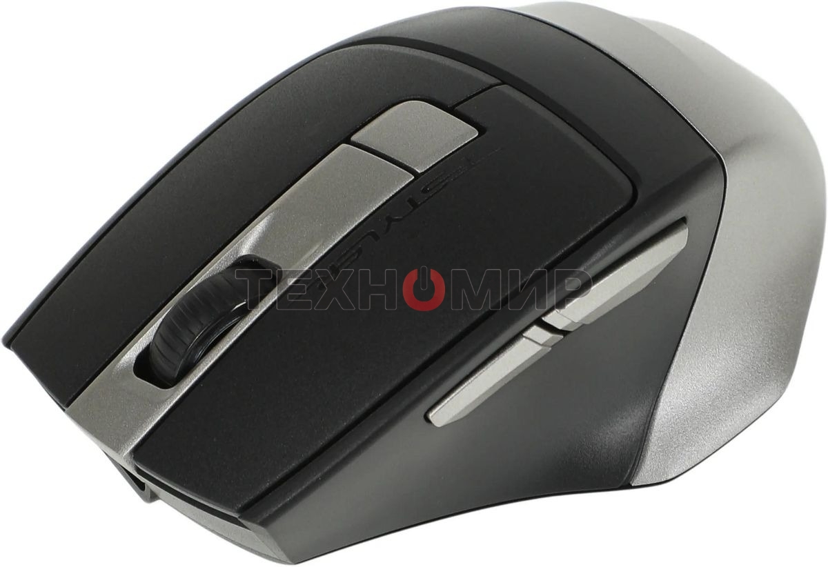 Мышь беспроводная A4Tech Fstyler FB35C серый/черный, 2000 dpi, радиоканал, Bluetooth, USB, кнопки - 6