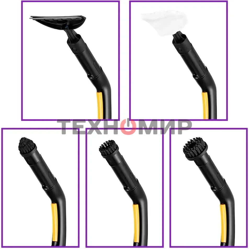 Пароочиститель ручной Kitfort КТ-9158-1 1300Вт желтый/черный