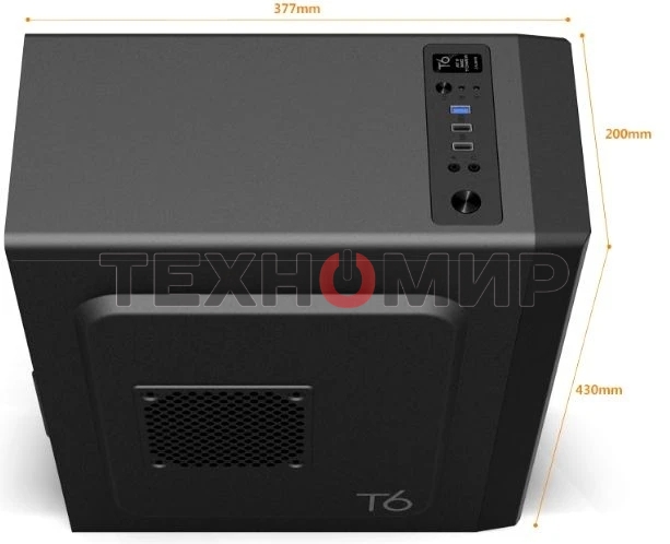Компьютерный корпус Zalman ZM-T6 черный без БП ATX 1xUSB 2.0 1xUSB 3.0 audio bott PSU