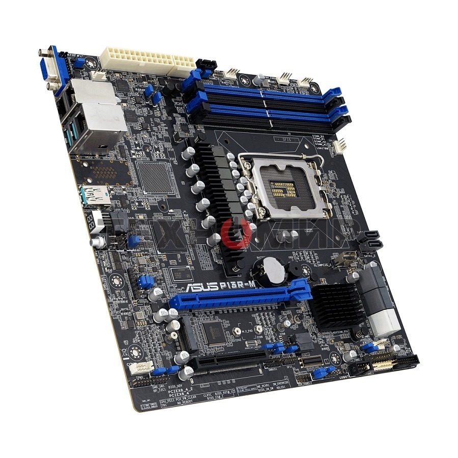 Материнская плата серверная ASUS P13R-M, LGA1700, Intel C262, 4xDDR5 (ECC), 8xSATA, 1xM.2, 1xPCIe 5.0 x16, 1xPCIe 3.0 x8, 1xVGA, 3x1Gb LAN, 3xUSB-A 10Gbps, mATX