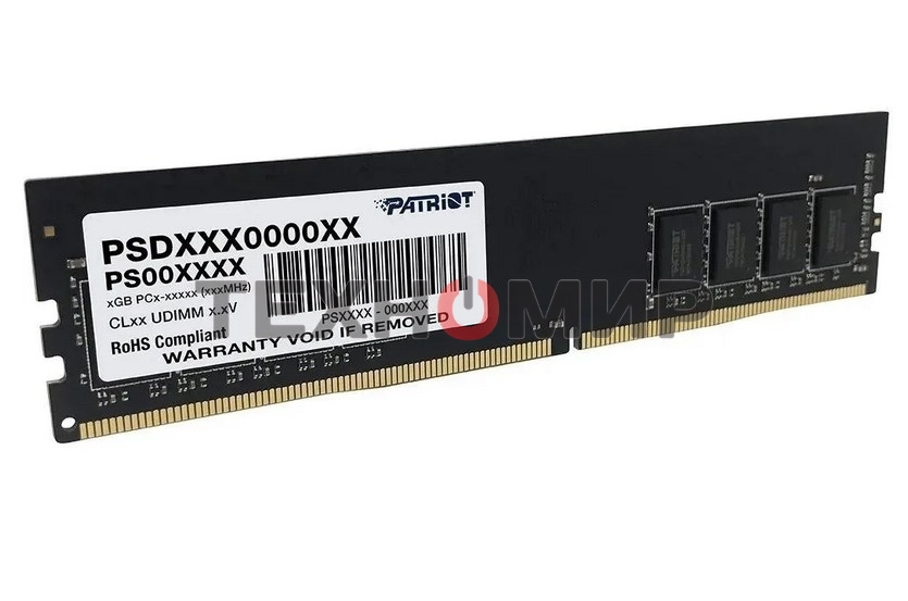 Оперативная память Patriot Signature, DDR4, 8GB (1x8 GB), 3200 MHz, CL22, DIMM