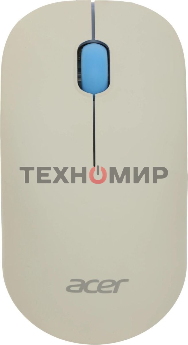 Комплект клавиатура + мышь Acer OCC205 беспроводной USB, 1200 dpi, белый/голубой