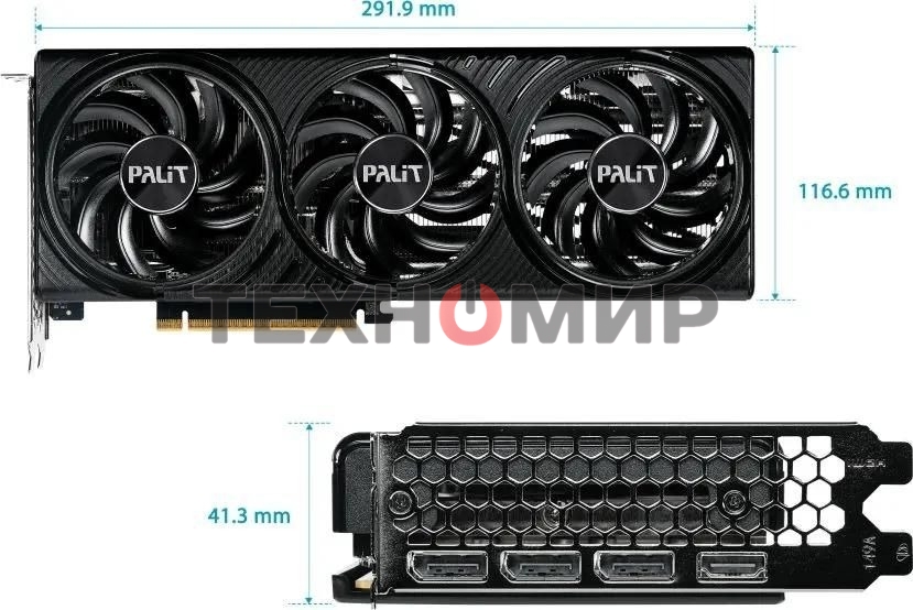 Видеокарта Palit PCI-E 5.0 RTX 5060Ti INFINITY 3 OC NVIDIA GeForce RTX 5060TI 16Gb 128bit GDDR7 2407/28000 HDMIx1 DPx3 HDCP Ret