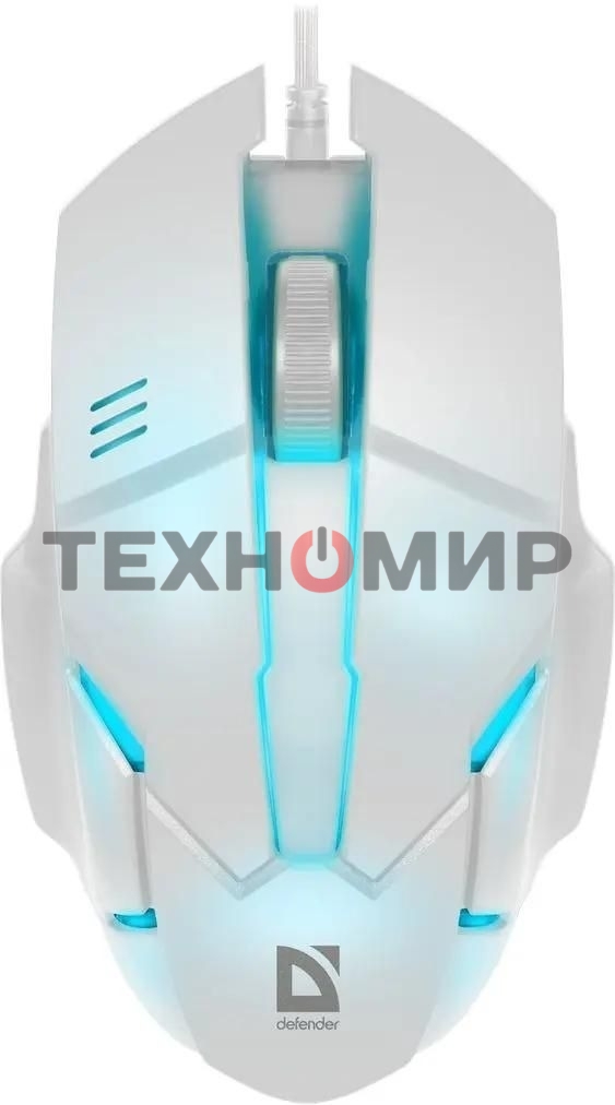 Мышь проводная Defender Host MB-982 белый, 1000 dpi, USB, кнопки - 3