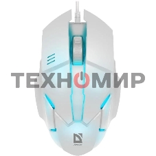 Мышь проводная Defender Host MB-982 белый, 1000 dpi, USB, кнопки - 3