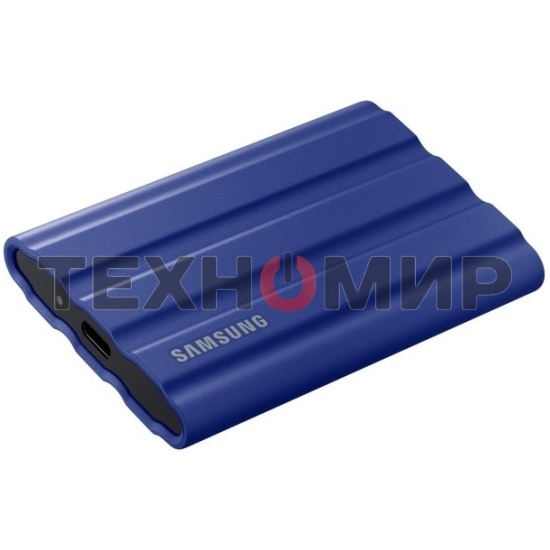 Внешний SSD Samsung T7 Shield, 2TB, USB 3.2 Gen 2 Type-C, R/W 1050/1000, синий