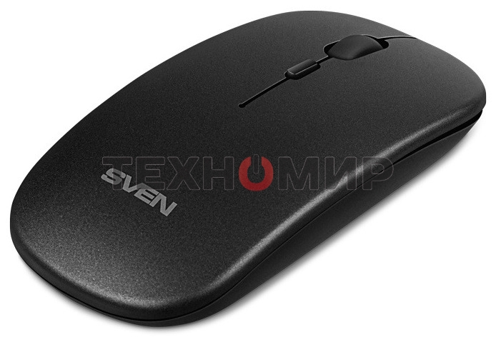 Мышь беспроводная SVEN RX-565SW темно-серый, 1600 dpi, радиоканал, USB, кнопки - 4