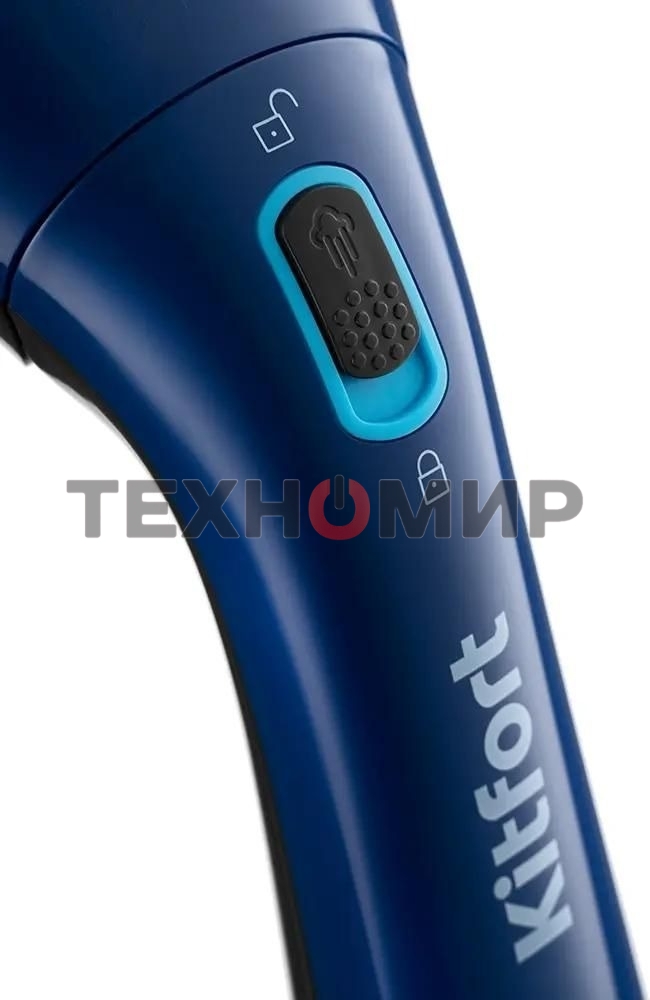 Отпариватель Kitfort КТ-987 черный/синий, 1200 Вт, 12 г/мин, 100 мл