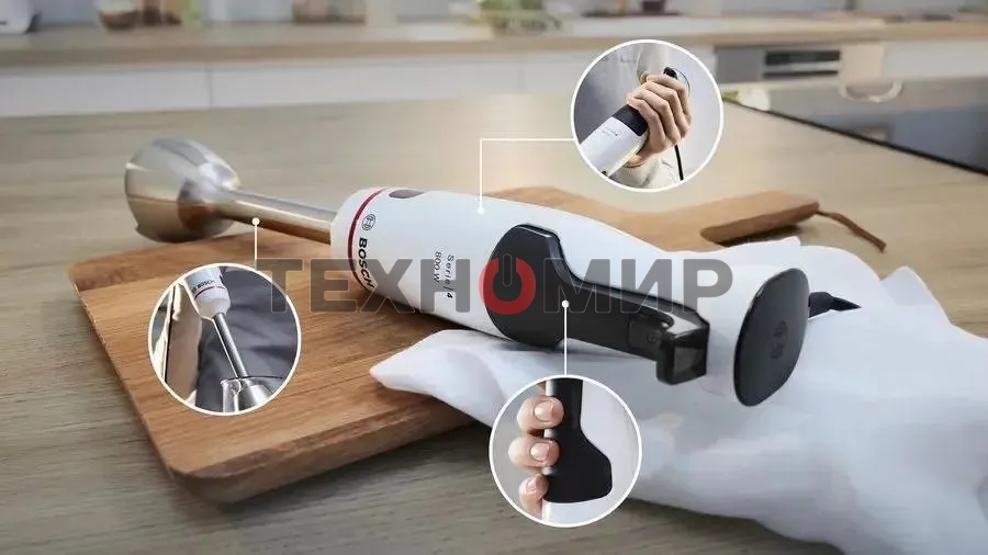 Блендер погружной Bosch MSM4W421 800 Вт, белый