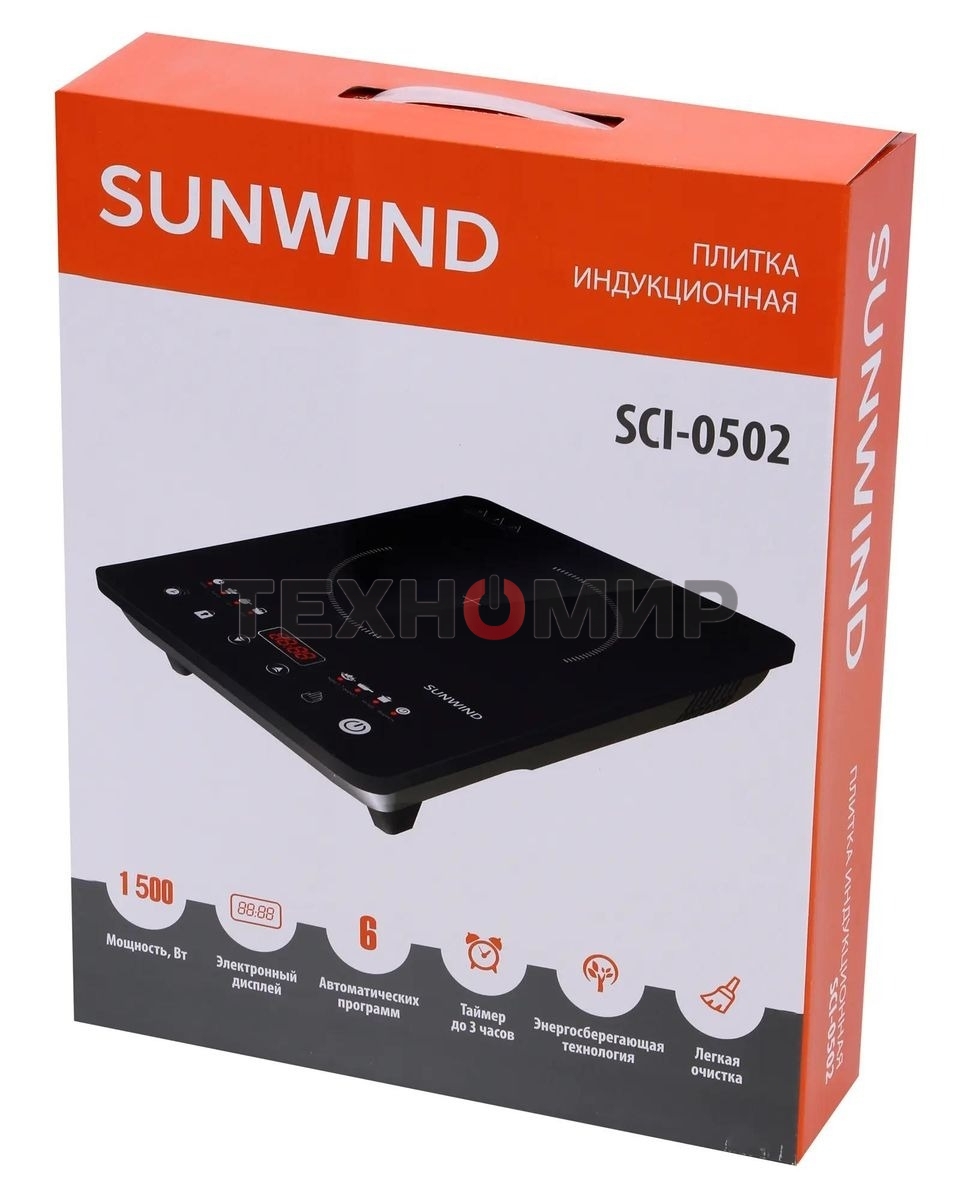 Плита настольная индукционная SunWind SCI-0502 черный стеклокерамика (настольная)