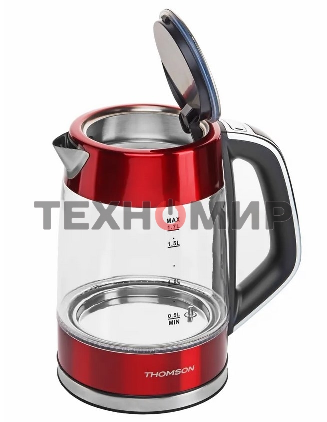 Чайник электрический Thomson K20ES-2001 GLASS 1.7L RED