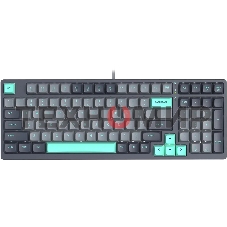 Клавиатура проводная A4Tech Fstyler FS300 механическая черный/серый USB for gamer LED (FS300 PANDA ROCK)