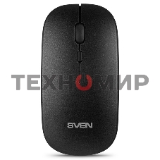 Мышь беспроводная SVEN RX-565SW темно-серый, 1600 dpi, радиоканал, USB, кнопки - 4