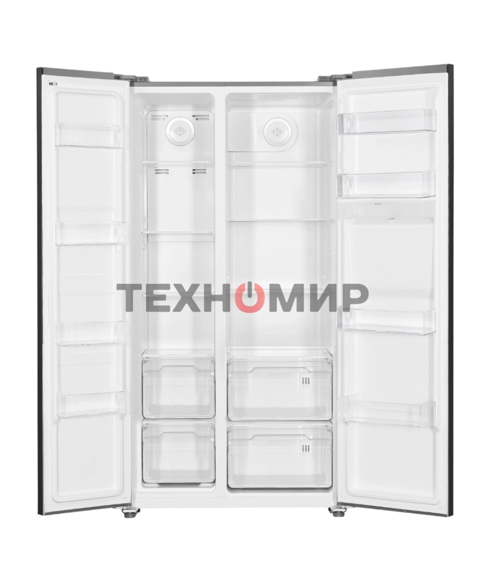 Холодильник Kraft KF-MS5701XI серый двухкамерный 372/198л морозилка сбоку, Side by Side