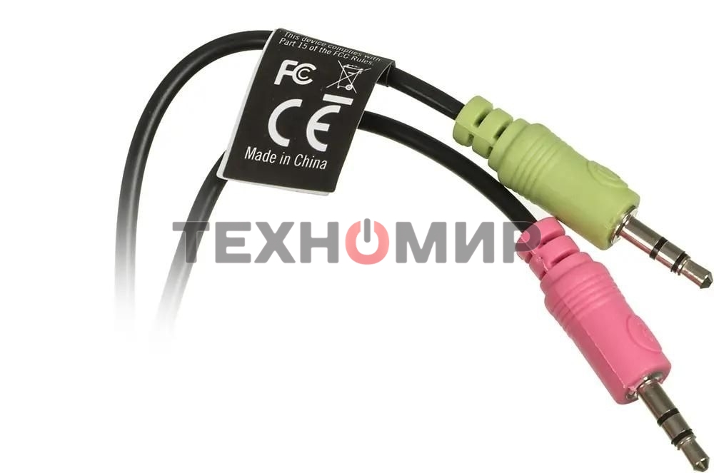 Гарнитура проводная A4Tech HS-50, черный/серебристый