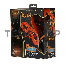 Гарнитура проводная игровая RUSH COBRA, динамики 40мм, велюровые амбушюры, черный/оранжевый (SBHG-1100)