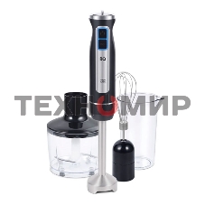 Блендер погружной BQ HB1233SS Black-Steel. Измельчитель, миксер, блендер, Мощность 1400 Вт