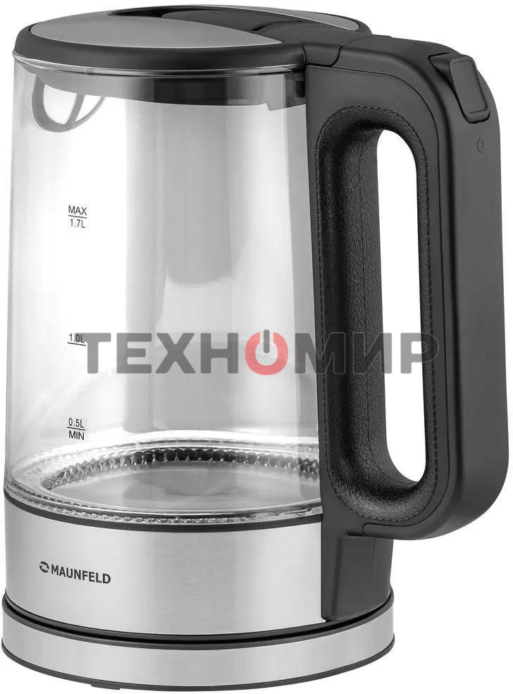Чайник электрический Maunfeld MGK-612BK, 1.7л, стекло/металл