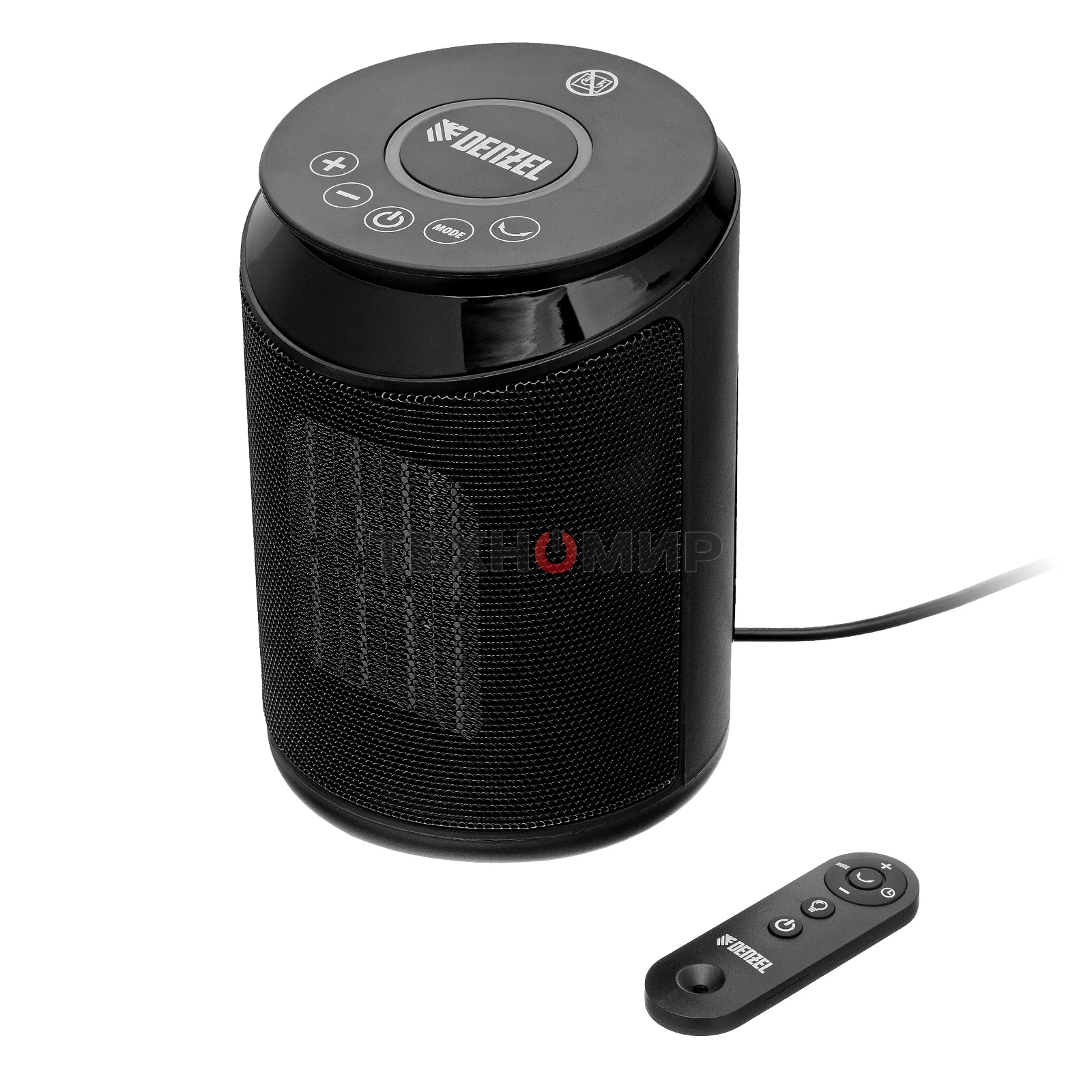 Тепловентилятор керамический Denzel DTFC-2000X, 1000/2000 Вт, 20 м2, 3 режима, пульт, Wi-Fi, термостат