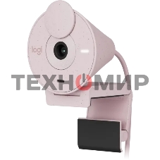 Веб-камера Logitech Brio 300 1920x1080, 30 кадр/с, USB Type-C, микрофон (шумоподавление), автоматическая фокусировка, автоосвещение, универсальное крепление розовый