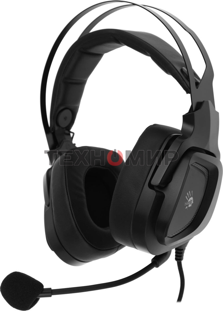 Гарнитура проводная с микрофоном A4Tech Bloody G570 черный/серый 2м мониторные USB оголовье (G570 USB/BLACK + GREY)