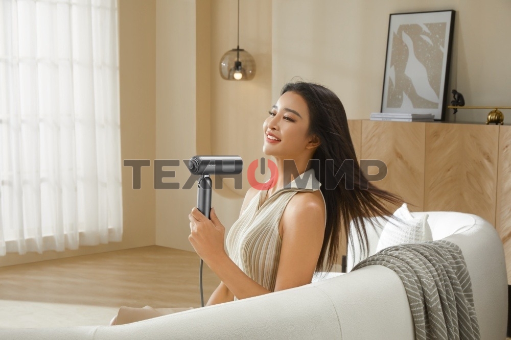 Фен Dreame AHD51 серый космос, 1300 Вт, компактный, ионизация