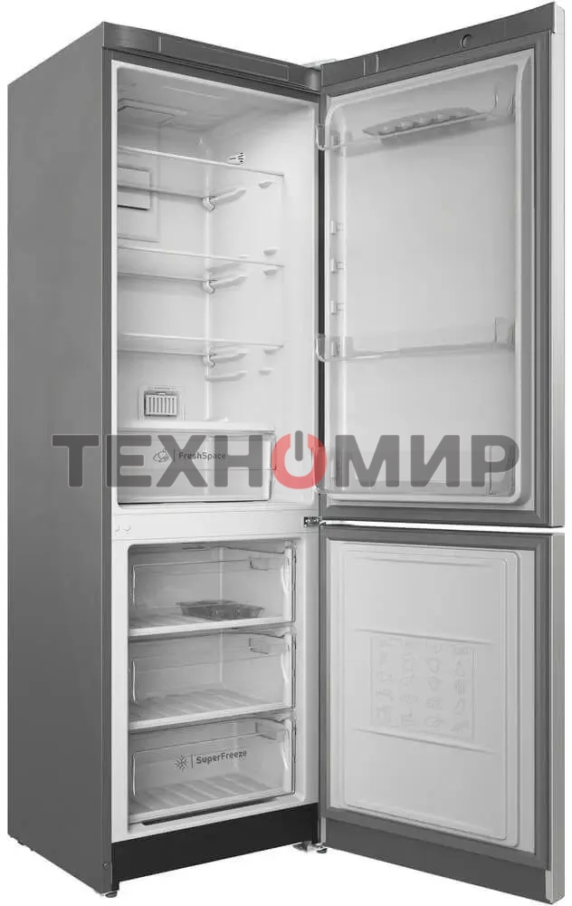 Холодильник Indesit ITS 5180 G серебристый двухкамерный 220/78л морозилка снизу, No Frost