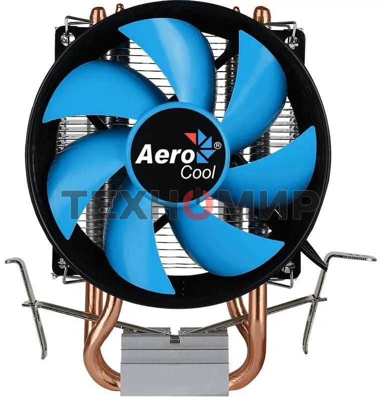 Кулер для процессора AeroCool/Formula Verkho 2 серебристый, 90 мм, алюминий/медь, 2000 об/мин, 25 дБ, 4 pin, 110 Вт, 125 мм