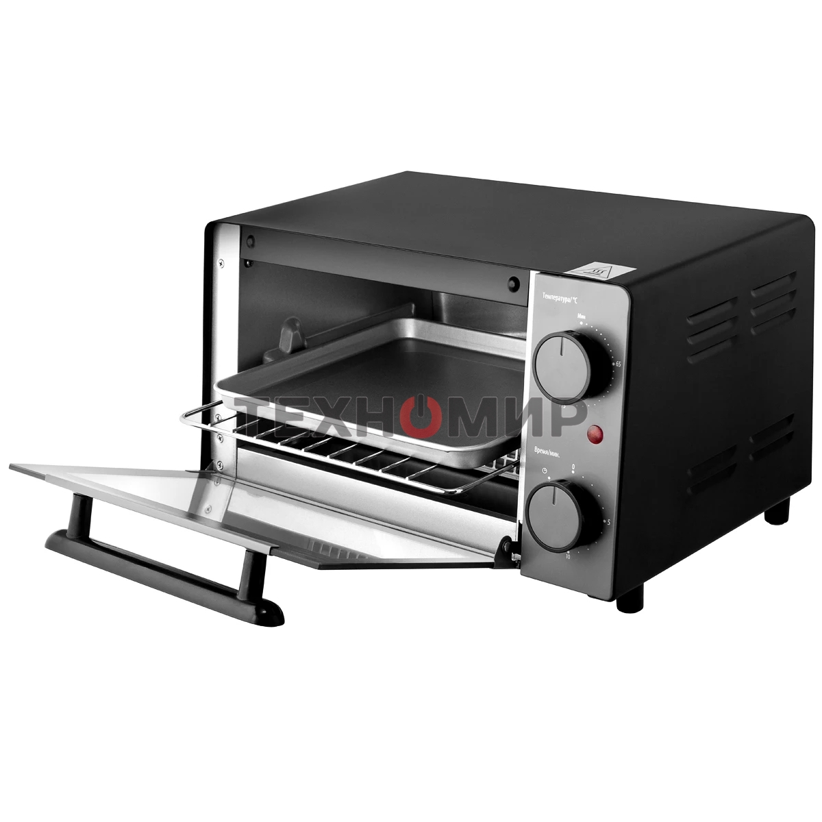 Мини-печь BRAYER BR2600 1200 Вт, 9 л, серебристый