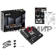 Материнская плата ASUS TUF Gaming B850M-Plus, AM5, AMD B850, 4xDDR5, 4xSATA, 3xM.2, 1xPCIe 5.0 x16, 1xPCIe 4.0 x4, 1xPCIe x1, 1xDP, 1xHDMI, 1x2.5Gb LAN, 4xUSB 2.0, 4xUSB 3.2 Gen 1, 3xUSB 3.2 Gen 2, 1xUSB-C, 3x3.5 мм, 7.1, mATX