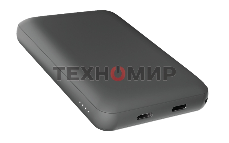 Портативный аккумулятор OLMIO QM-06, 5000mAh, 20W Type-C PD, MagSafe 15W, Soft-Touch, серый