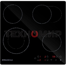 Электрическая варочная панель Maunfeld EVCE594SMDPBK, конфорок: 4 шт., стеклокерамика, независимая, черный