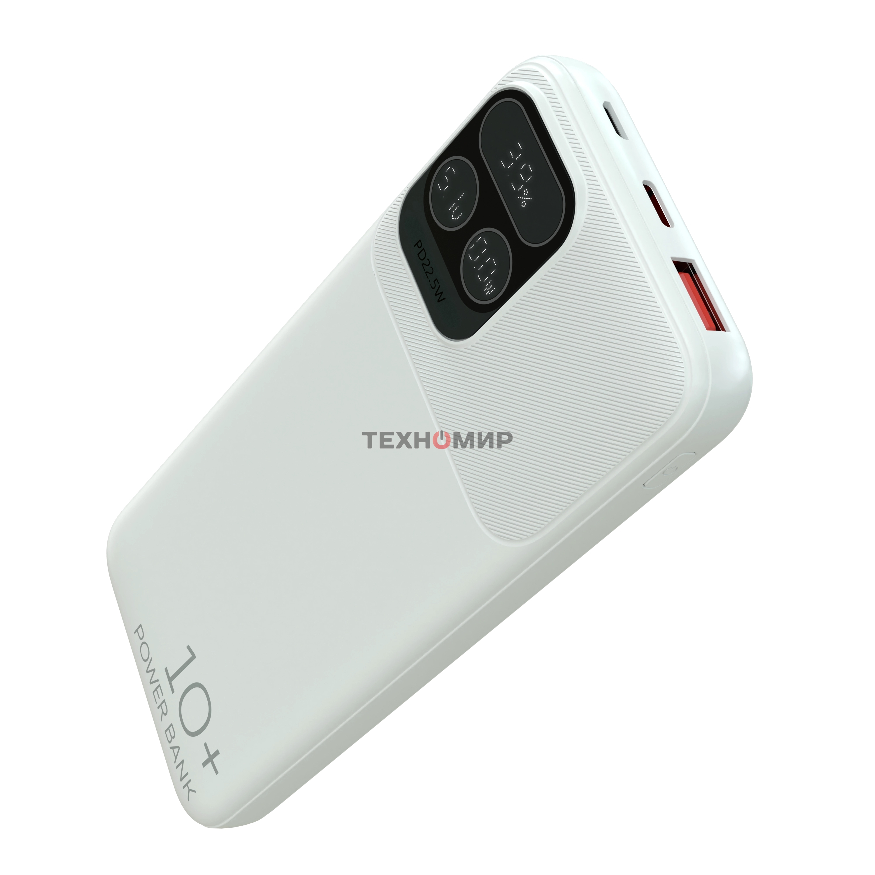 Портативный аккумулятор More choice (4620202550606) PB55-10 с кабелем 1USB 3.0A - 10000mAh белый