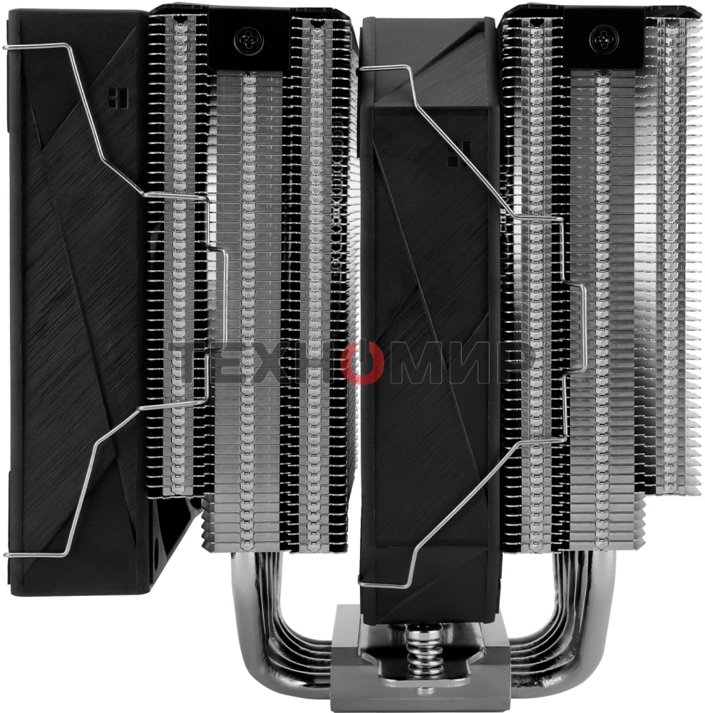 Кулер для процессора Thermalright Royal Pretor 130 (4-pin PWM, 158мм, Ni/Cu, 6x6мм, 1x120+1x130мм, 80.45CFM/81.88CFM, 29.4dBA/28.3dBA, 2150PM/1750RPM, S: 1200, 1700, 1851, 2011, 2066, 115X, AM4, AM5, silver, black)