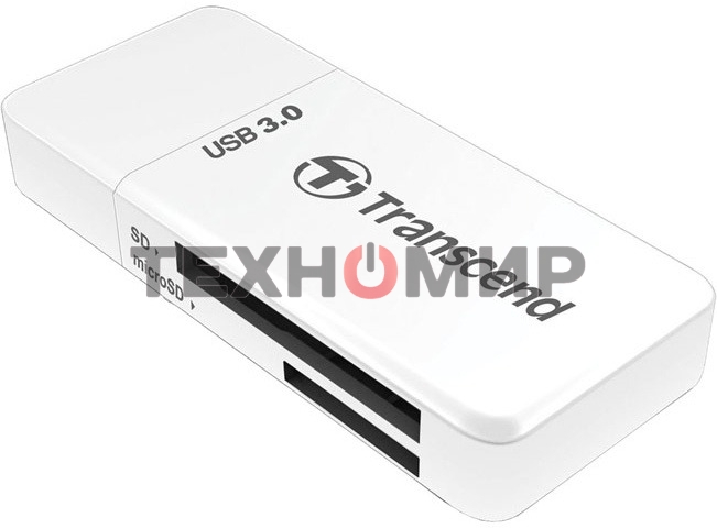 Кард-ридер Transcend RDF5/белый/microSDHC,microSDXC,SDHC,SDXC/USB 3.0/пластик