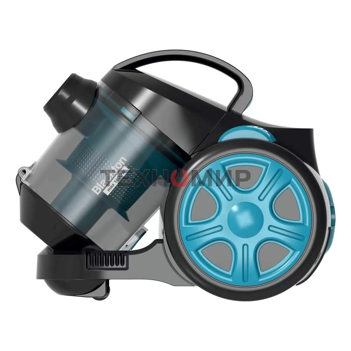 Пылесос Blackton Bt VC1802B черный/голубой, 350/1400 Вт, уборка сухая, пылесборник контейнер 2 л